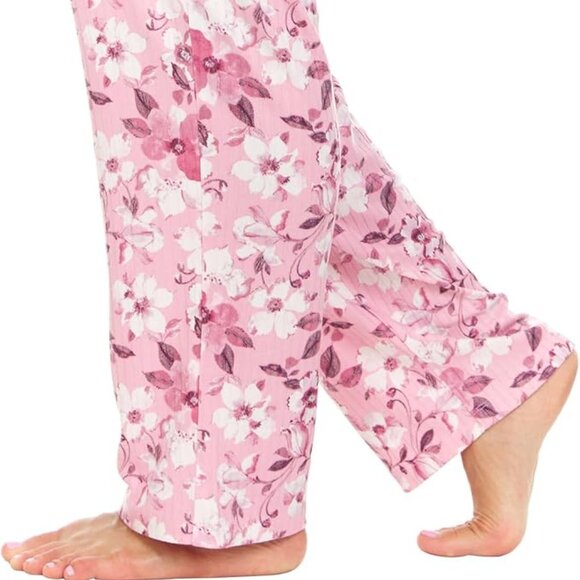 Flora Nikrooz  Women's 2 Piece Super Soft Pajama Lounge Set Size L Pink Cozy NEW - Picture 9 of 16